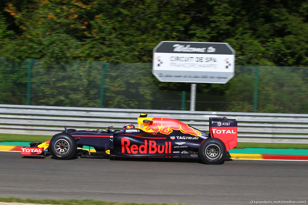 GP BELGIO, 26.08.2016 - Prove Libere 1, Max Verstappen (NED) Red Bull Racing RB12