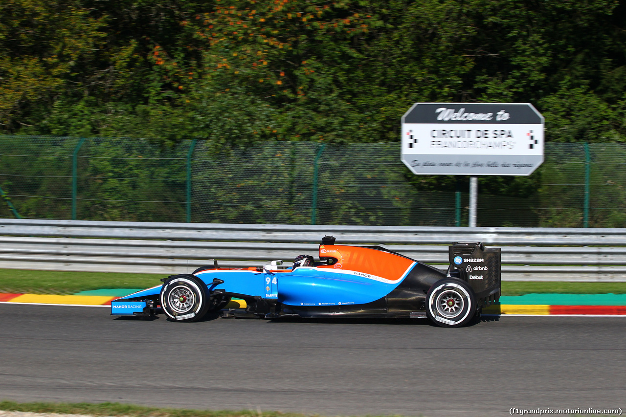 GP BELGIO, 26.08.2016 - Prove Libere 1, Pascal Wehrlein (GER) Manor Racing MRT05