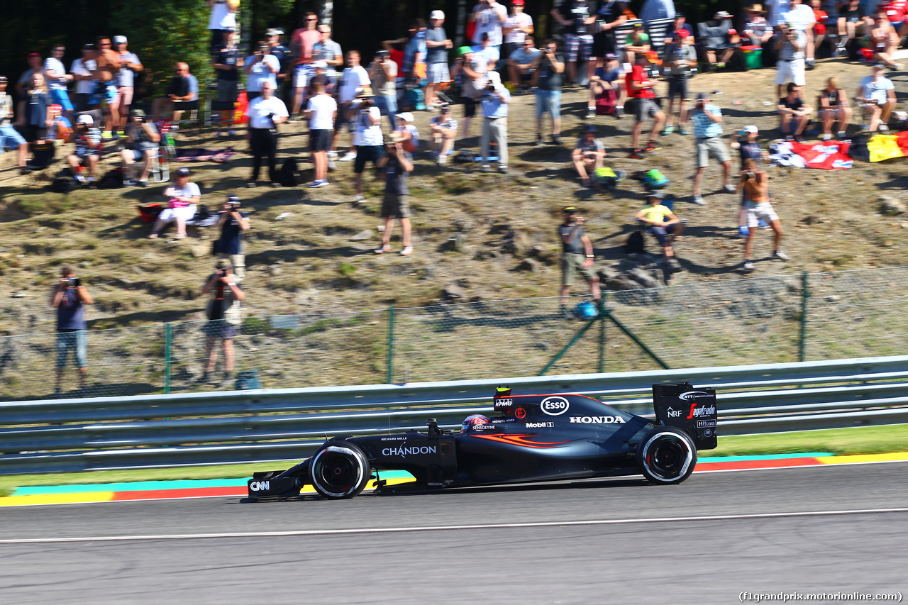 GP BELGIO, 26.08.2016 - Prove Libere 1, Jenson Button (GBR)  McLaren Honda MP4-31