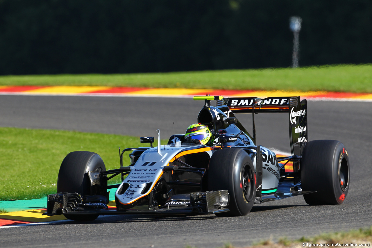 GP BELGIO, 26.08.2016 - Prove Libere 1, Sergio Perez (MEX) Sahara Force India F1 VJM09