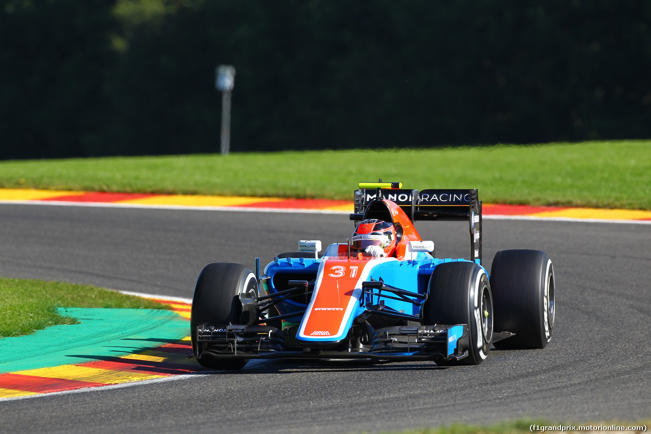 GP BELGIO, 26.08.2016 - Prove Libere 1, Esteban Ocon (FRA) Manor Racing MRT05