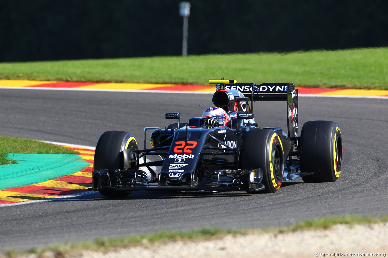 GP BELGIO, 26.08.2016 - Prove Libere 1, Jenson Button (GBR)  McLaren Honda MP4-31