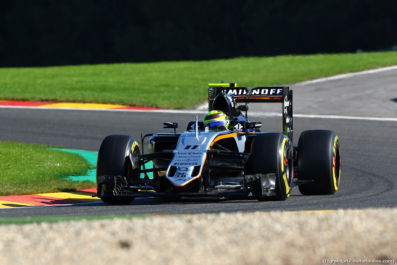 GP BELGIO, 26.08.2016 - Prove Libere 1, Sergio Perez (MEX) Sahara Force India F1 VJM09