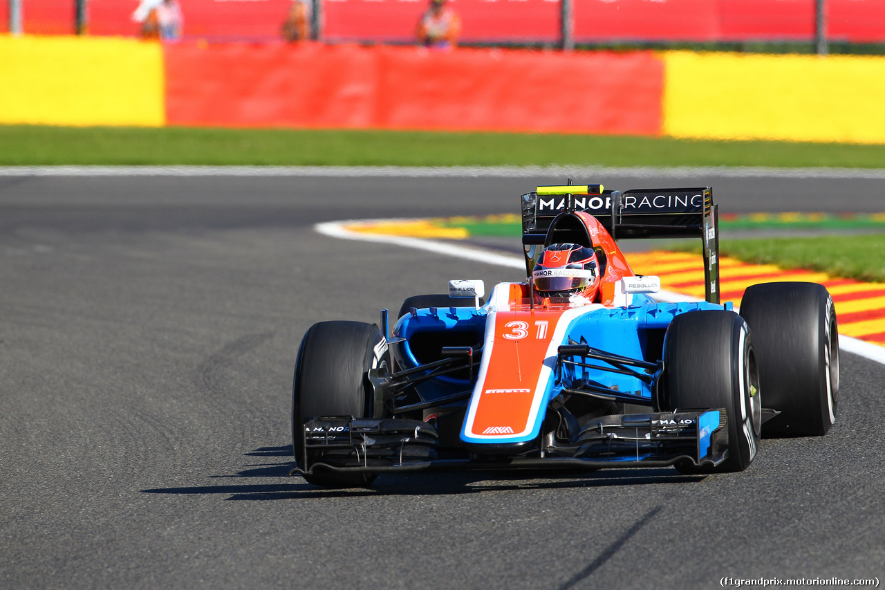 GP BELGIO, 26.08.2016 - Prove Libere 1, Esteban Ocon (FRA) Manor Racing MRT05