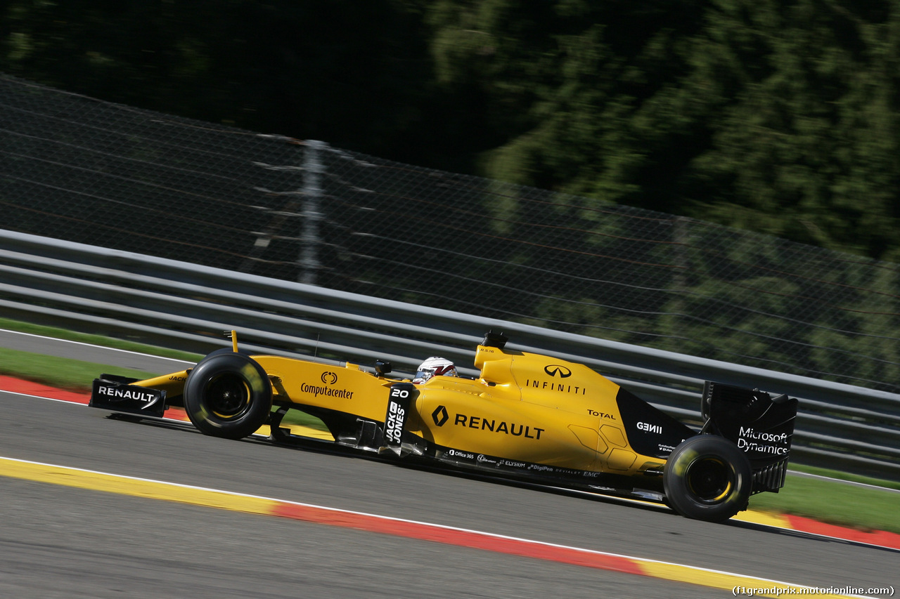 GP BELGIO, 26.08.2016 - Prove Libere 1, Kevin Magnussen (DEN) Renault Sport F1 Team RS16