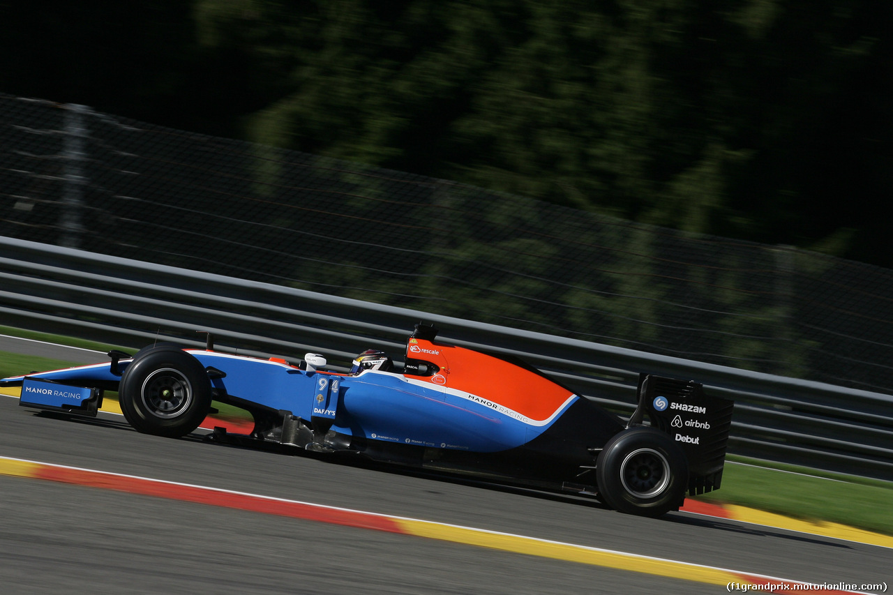 GP BELGIO, 26.08.2016 - Prove Libere 1, Pascal Wehrlein (GER) Manor Racing MRT05