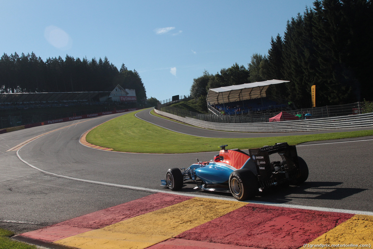 GP BELGIO, 26.08.2016 - Prove Libere 1, Esteban Ocon (FRA) Manor Racing MRT05