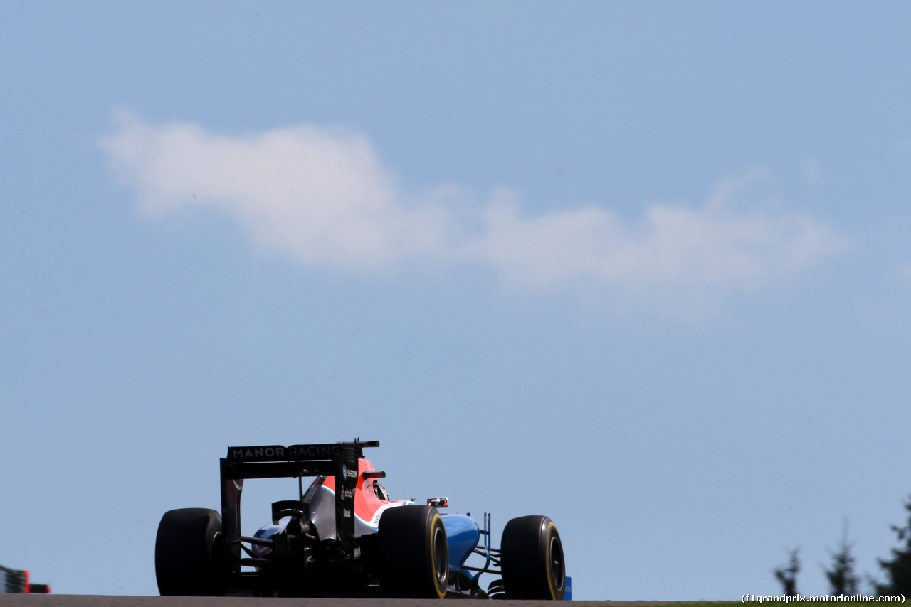 GP BELGIO, Pascal Wehrlein (GER), Manor Racing 
26.08.2016. Prove Libere 2