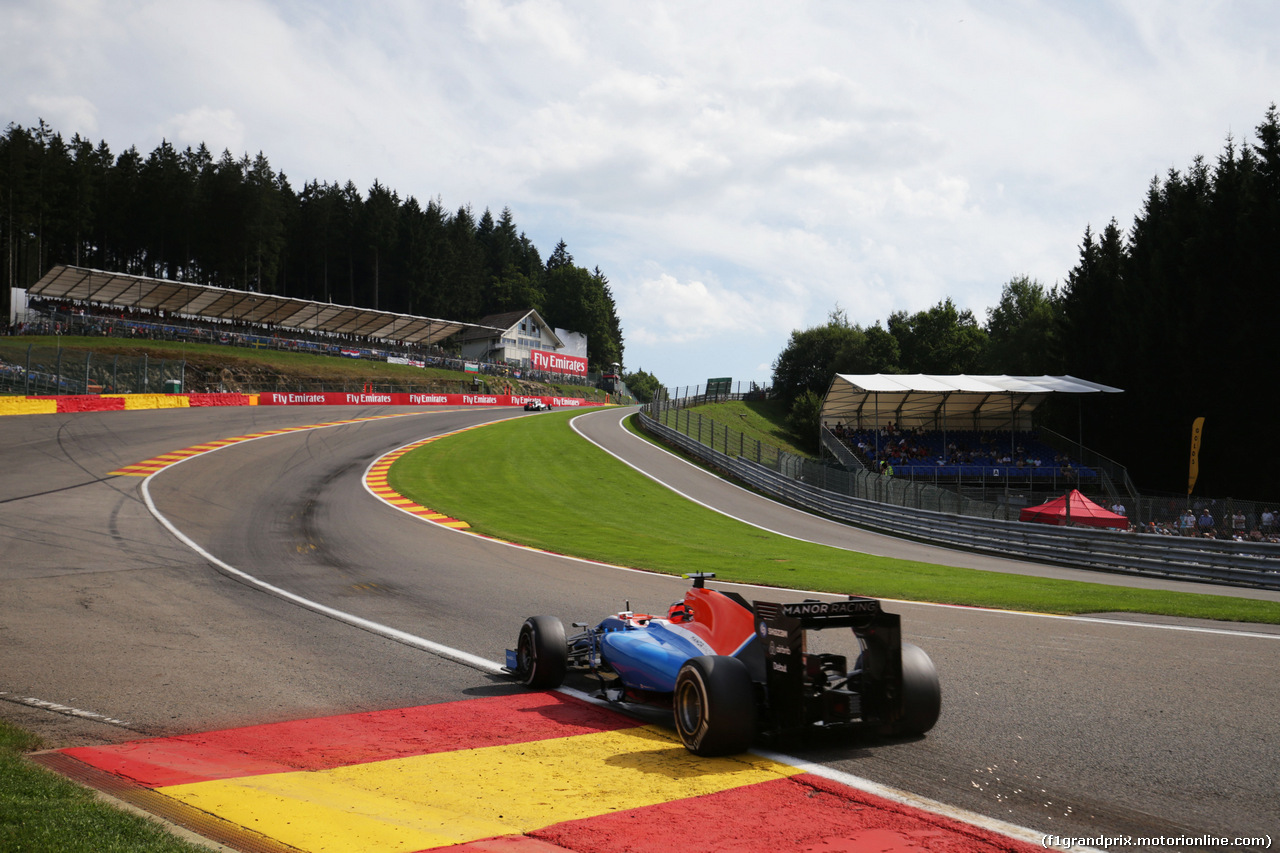 GP BELGIO, Esteban Ocon (FRA) Manor Racing MRT05.
26.08.2016. Prove Libere 2