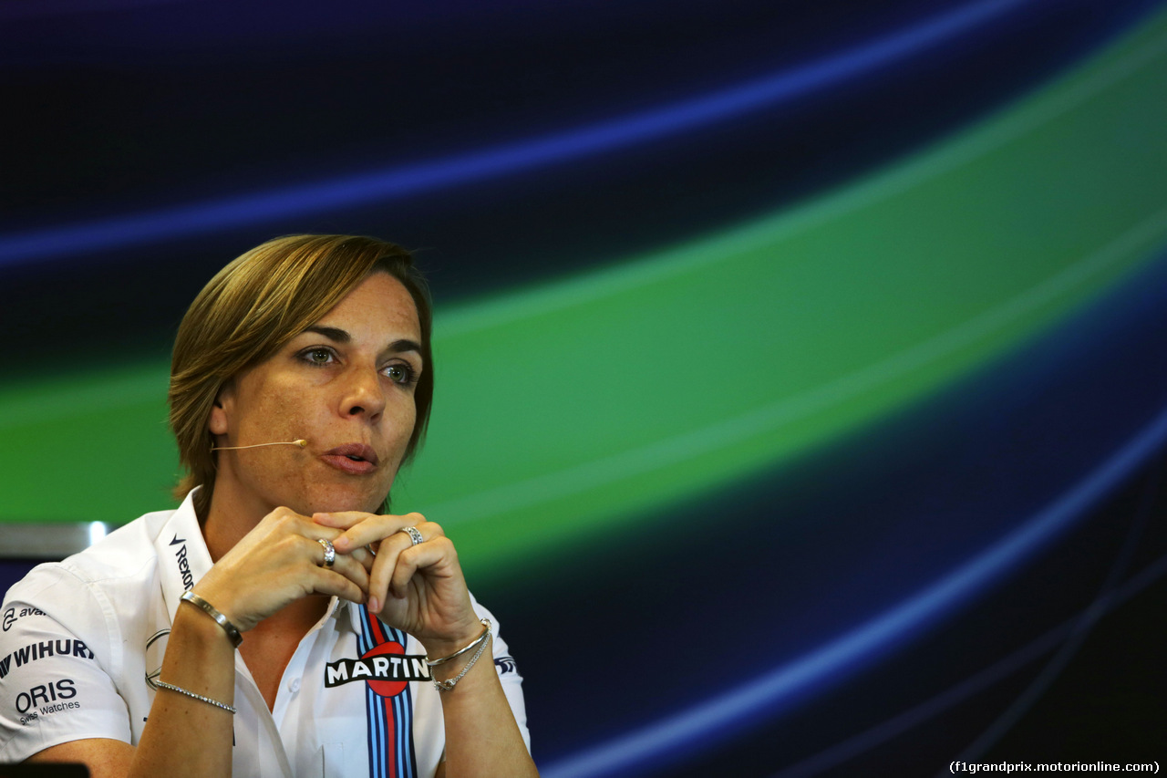 GP BELGIO, Claire Williams (GBR) Williams Deputy Team Principal in the FIA Press Conference.
26.08.2016.