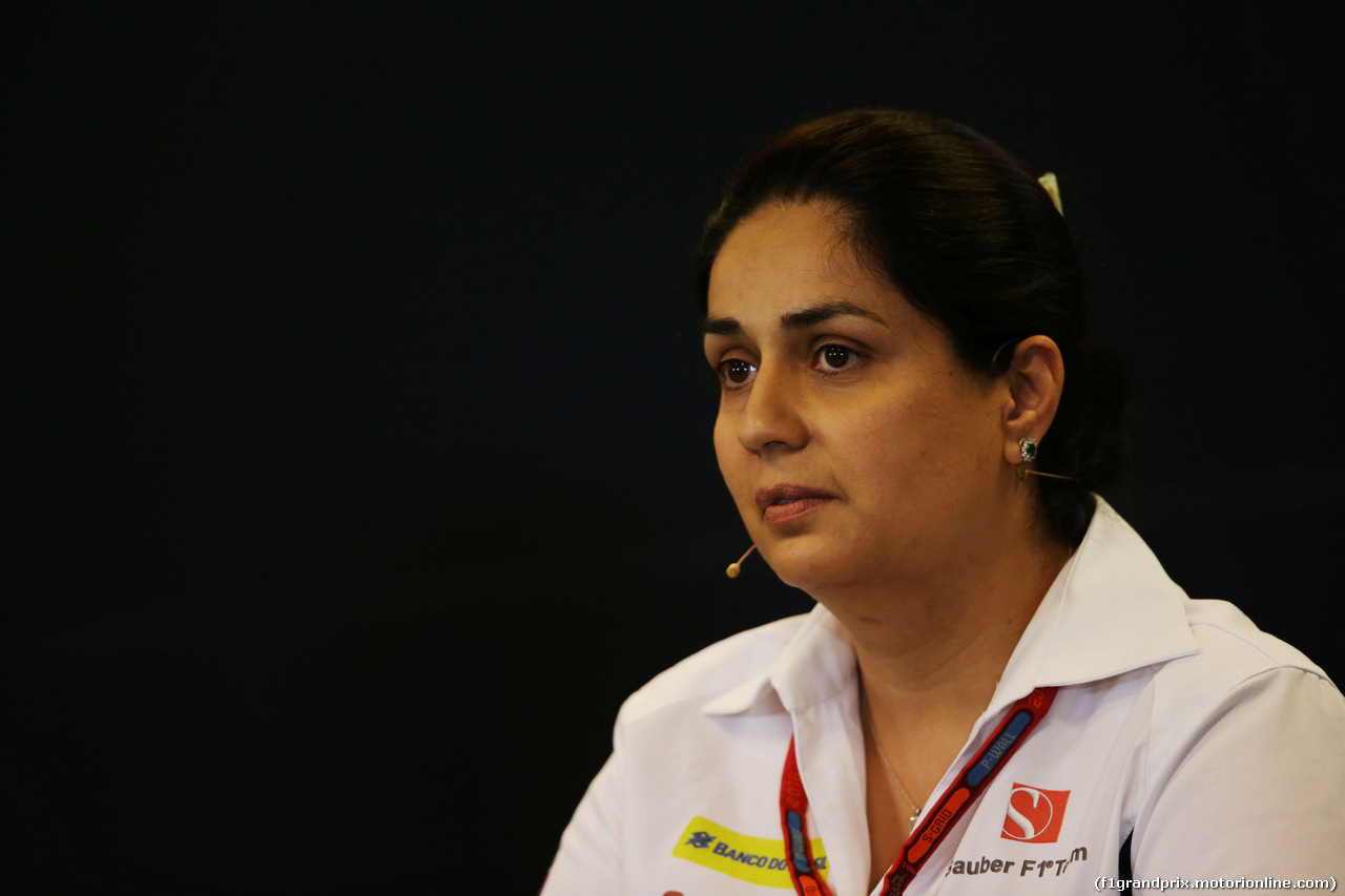 GP BELGIO, Monisha Kaltenborn (AUT) Sauber Team Principal in the FIA Press Conference.
26.08.2016.