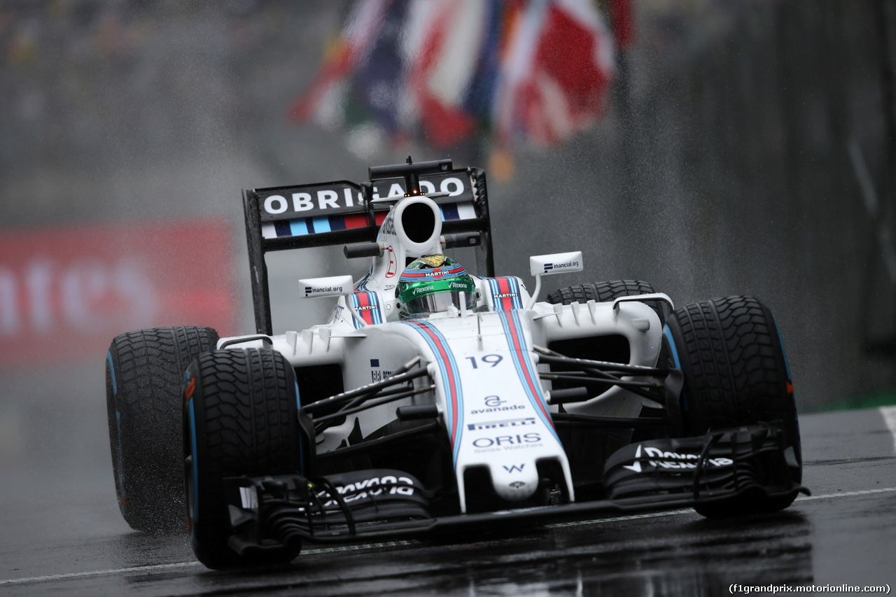 GP BRASILE, 13.11.2016 - Gara, Felipe Massa (BRA) Williams FW38