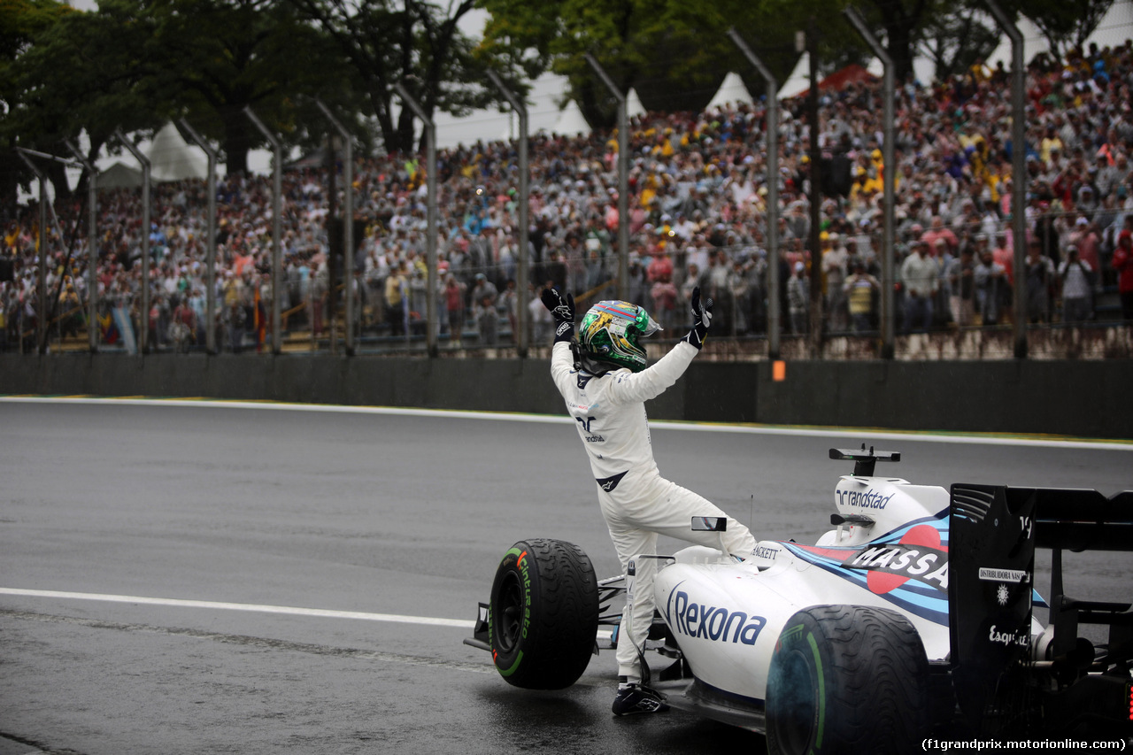 GP BRASILE, 13.11.2016 - Gara, Felipe Massa (BRA) Williams FW38 retires from the race