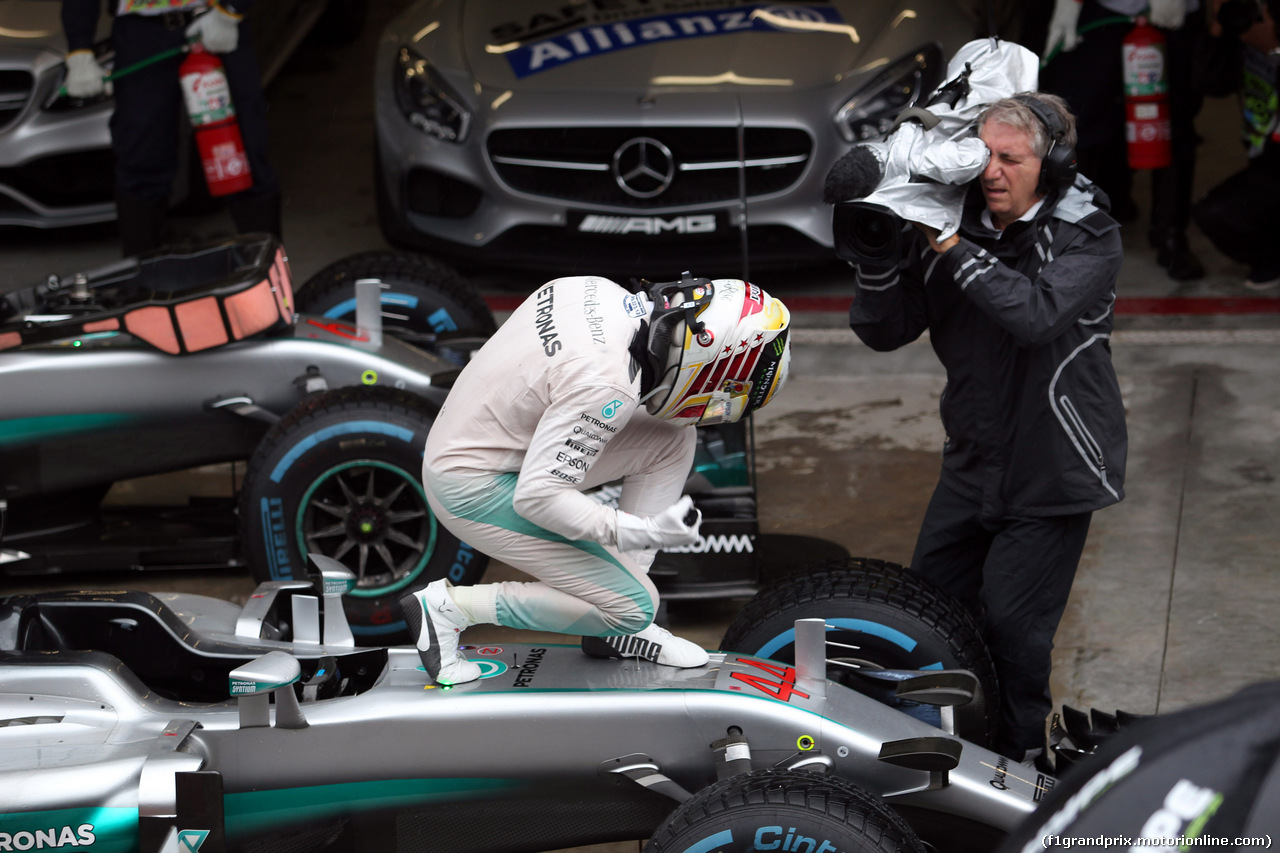 GP BRASILE, 13.11.2016 - Gara, Lewis Hamilton (GBR) Mercedes AMG F1 W07 Hybrid vincitore