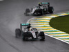 GP BRASILE, 13.11.2016 - Gara, Lewis Hamilton (GBR) Mercedes AMG F1 W07 Hybrid davanti a Nico Rosberg (GER) Mercedes AMG F1 W07 Hybrid