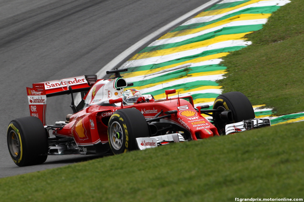 GP BRASILE, 12.11.2016 - Prove Libere 3, Sebastian Vettel (GER) Ferrari SF16-H