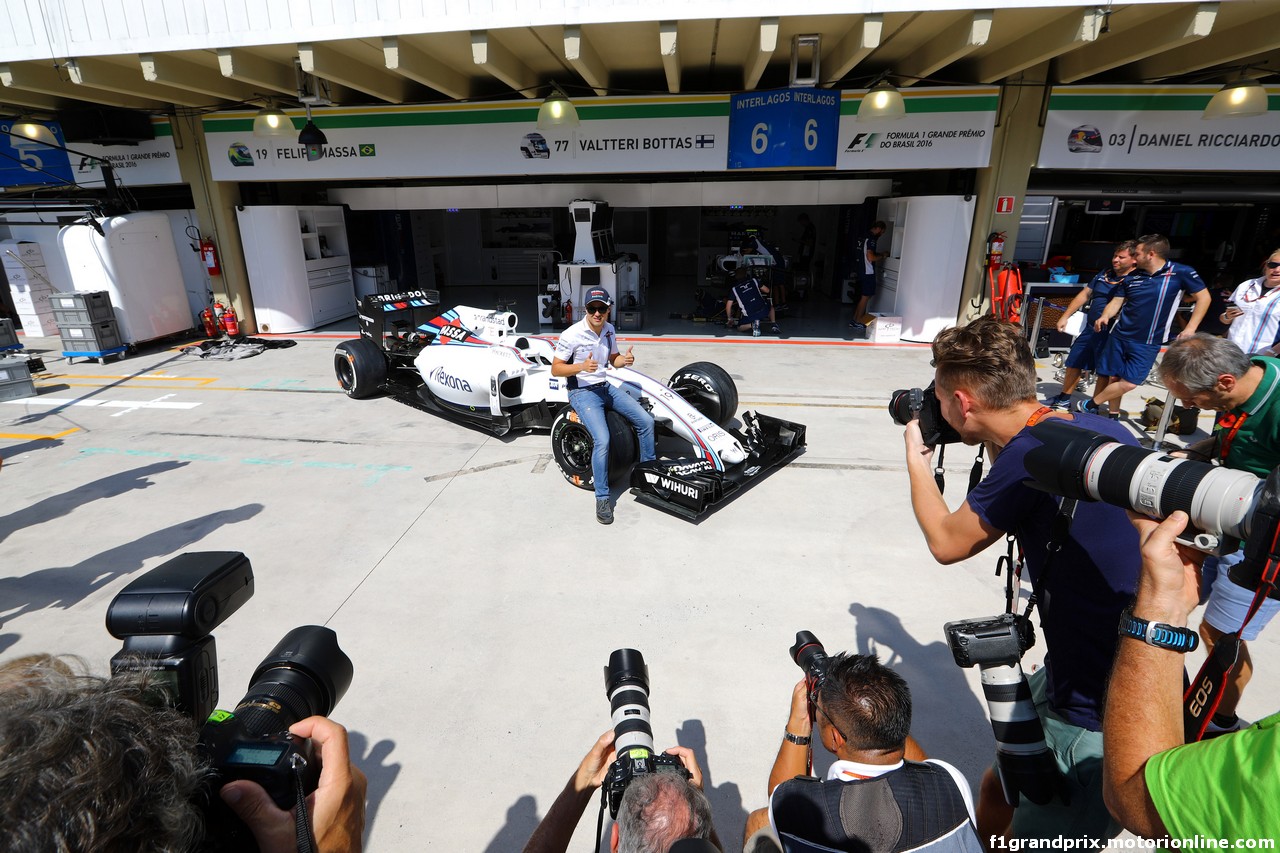 GP BRASILE, 10.11.2016 - Felipe Massa (BRA) Williams FW38