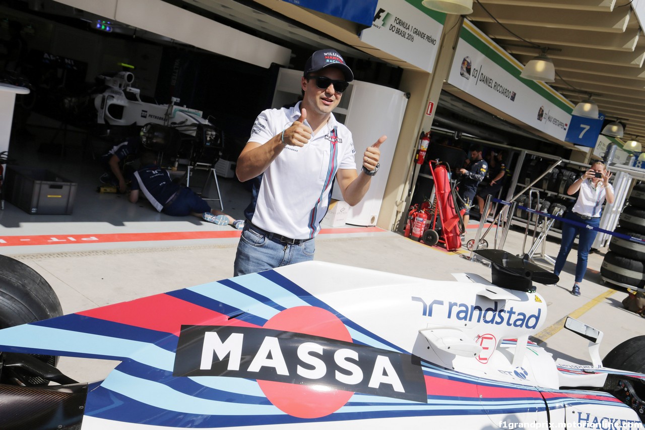 GP BRASILE, 10.11.2016 - Felipe Massa (BRA) Williams FW38