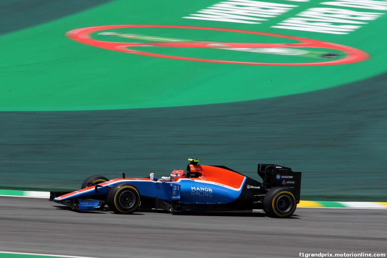 GP BRASILE, 11.11.2016 - Prove Libere 1, Esteban Ocon (FRA) Manor Racing MRT05