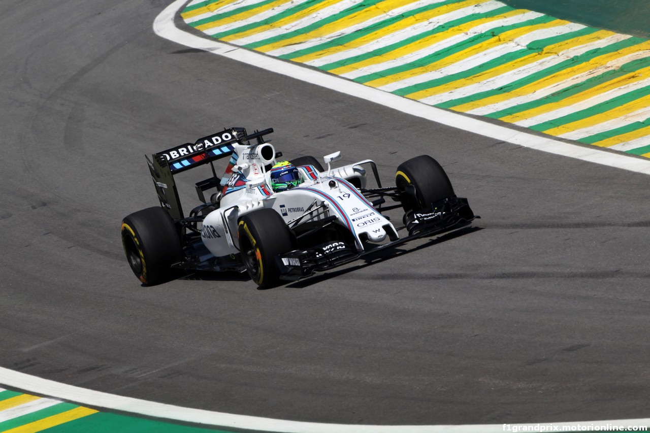 GP BRASILE, 11.11.2016 - Prove Libere 1, Felipe Massa (BRA) Williams FW38