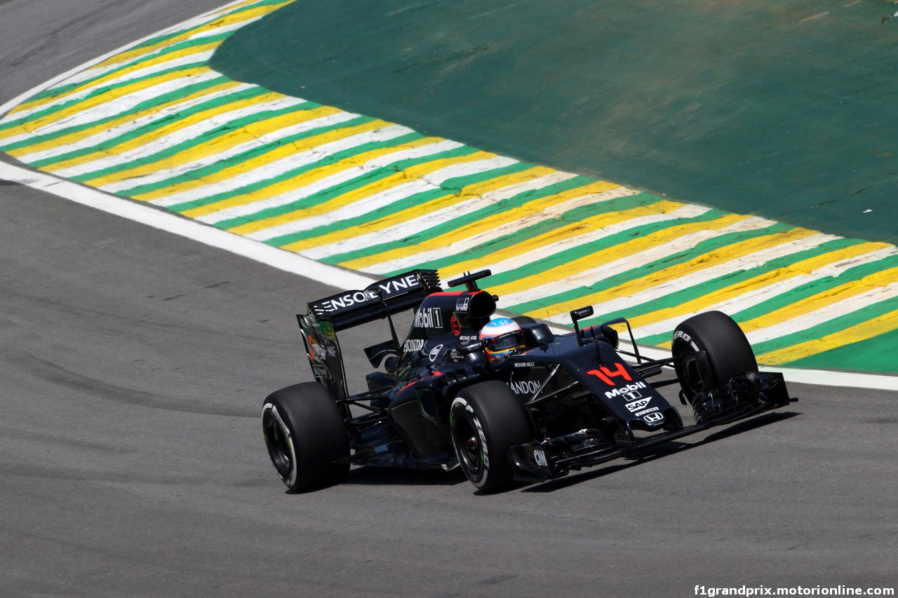 GP BRASILE, 11.11.2016 - Prove Libere 1, Fernando Alonso (ESP) McLaren Honda MP4-31