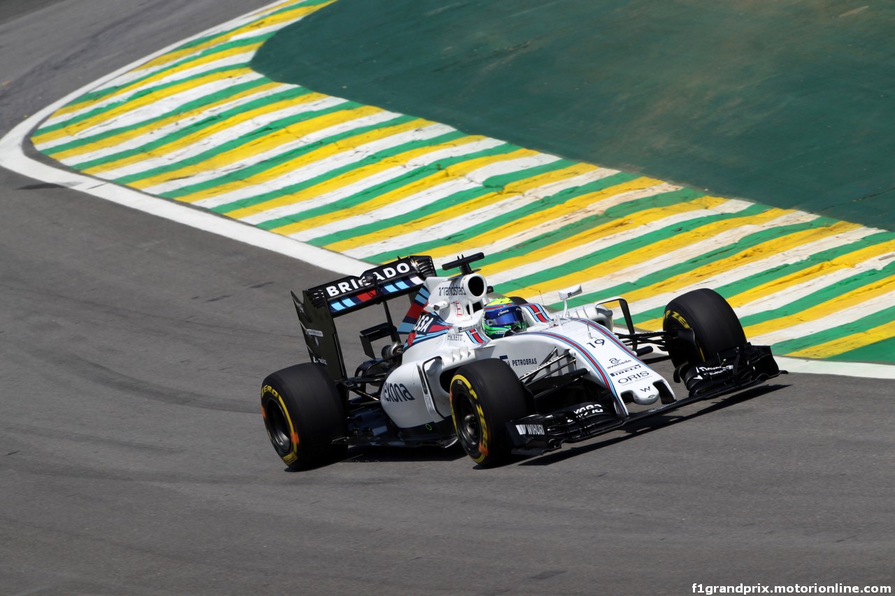 GP BRASILE, 11.11.2016 - Prove Libere 1, Felipe Massa (BRA) Williams FW38