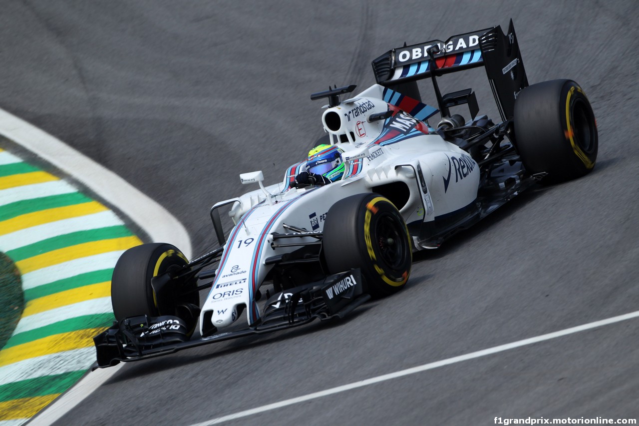 GP BRASILE, 11.11.2016 - Prove Libere 1, Felipe Massa (BRA) Williams FW38