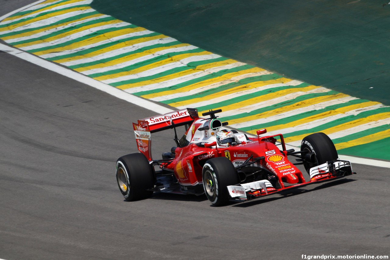 GP BRASILE, 11.11.2016 - Prove Libere 1, Sebastian Vettel (GER) Ferrari SF16-H