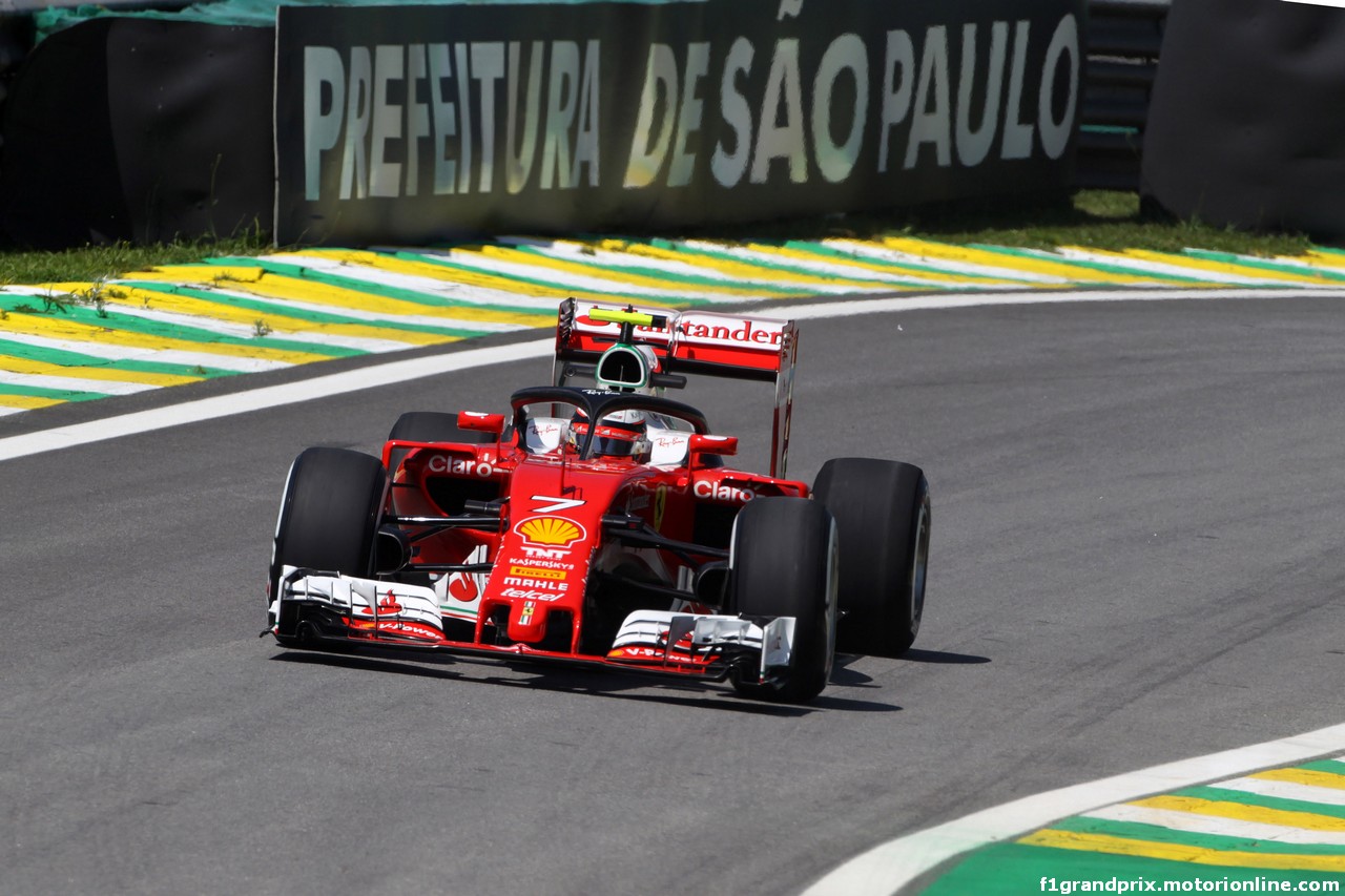 GP BRASILE, 11.11.2016 - Prove Libere 1, Kimi Raikkonen (FIN) Ferrari SF16-H with Halo.