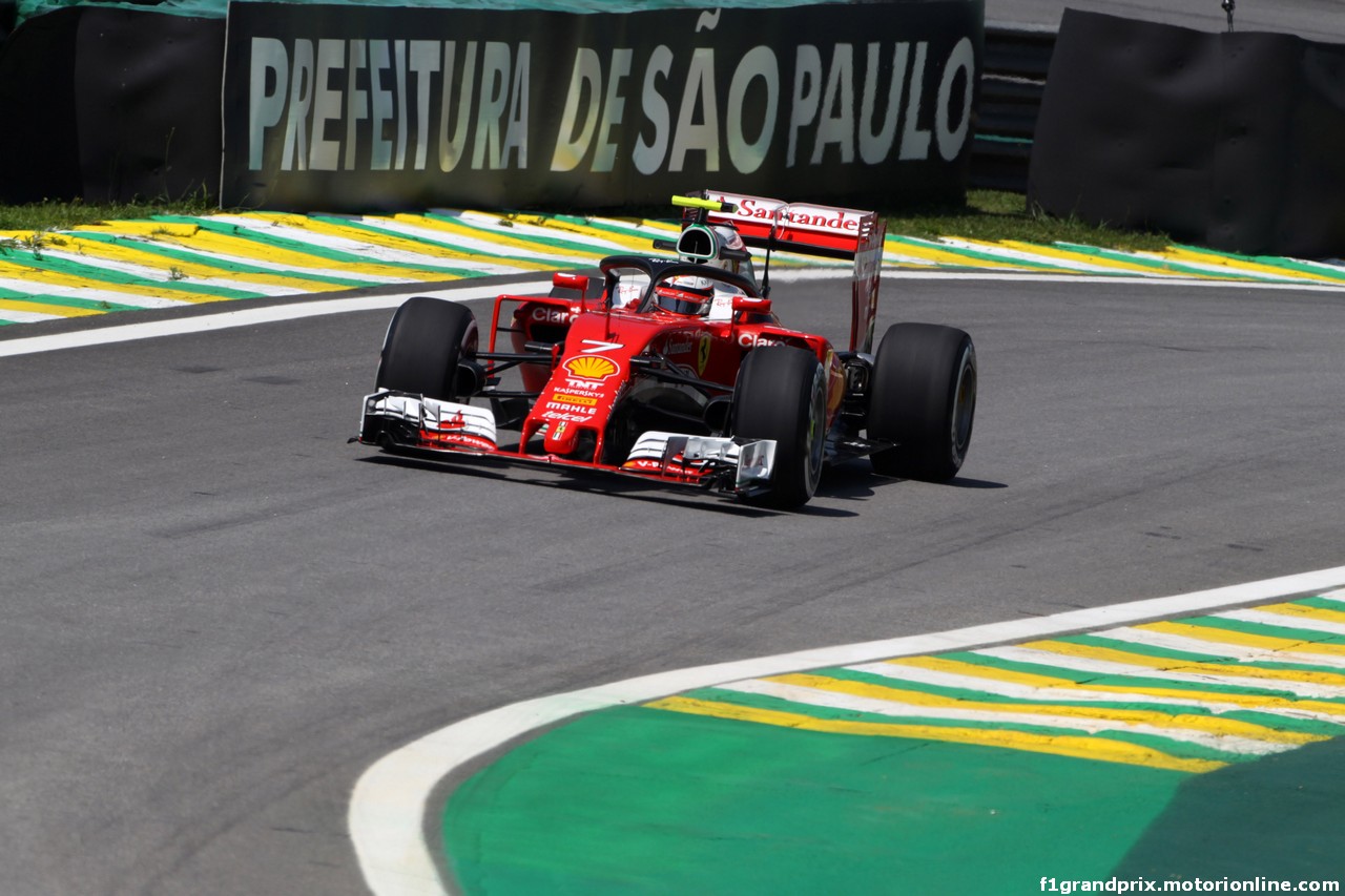 GP BRASILE, 11.11.2016 - Prove Libere 1, Kimi Raikkonen (FIN) Ferrari SF16-H with Halo.