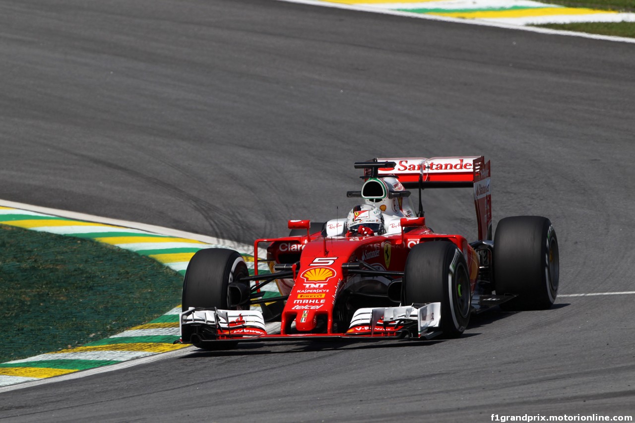 GP BRASILE, 11.11.2016 - Prove Libere 1, Sebastian Vettel (GER) Ferrari SF16-H