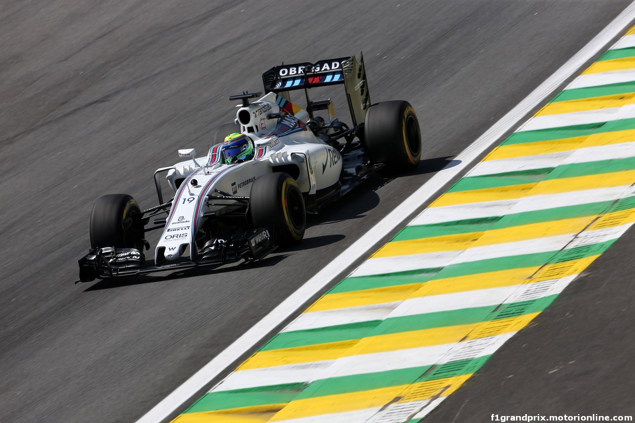 GP BRASILE, 11.11.2016 - Prove Libere 1, Felipe Massa (BRA) Williams FW38