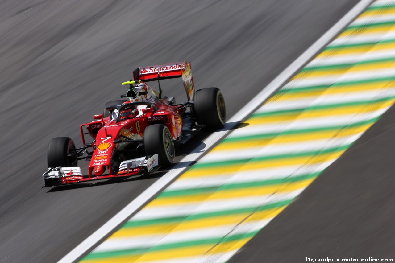 GP BRASILE, 11.11.2016 - Prove Libere 1, Kimi Raikkonen (FIN) Ferrari SF16-H with Halo.