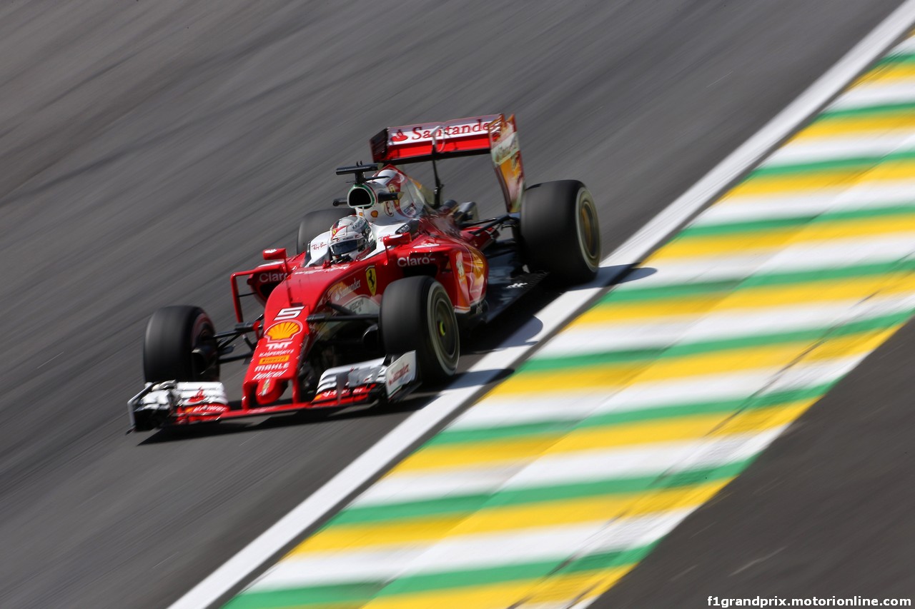 GP BRASILE, 11.11.2016 - Prove Libere 1, Sebastian Vettel (GER) Ferrari SF16-H