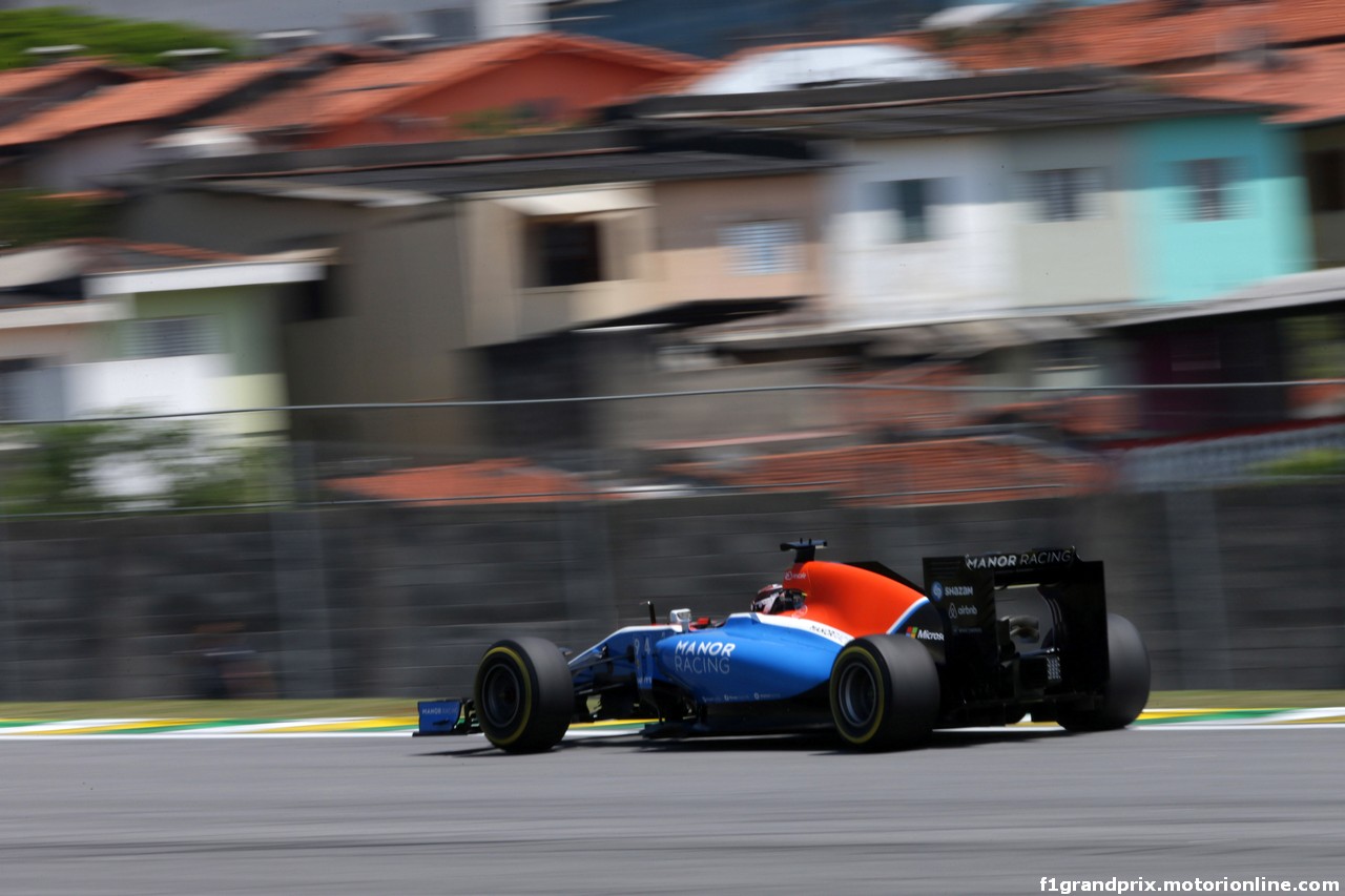 GP BRASILE, 11.11.2016 - Prove Libere 1, Pascal Wehrlein (GER) Manor Racing MRT05