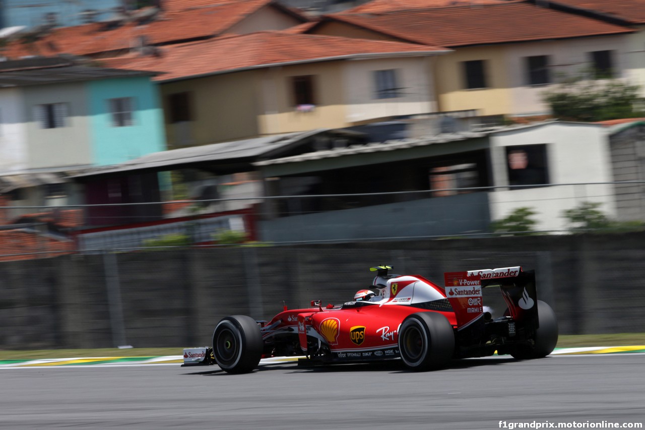 GP BRASILE, 11.11.2016 - Prove Libere 1, Kimi Raikkonen (FIN) Ferrari SF16-H