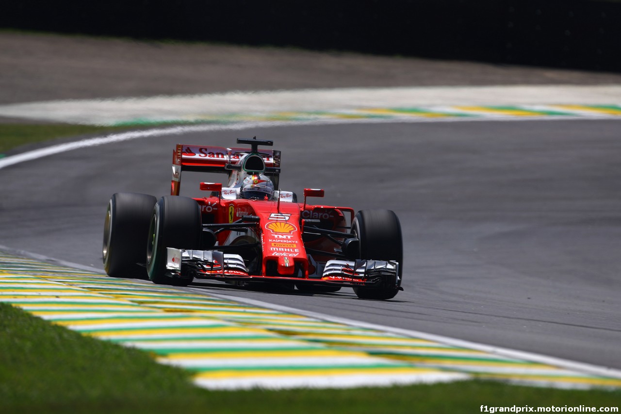 GP BRASILE, 11.11.2016 - Prove Libere 1, Sebastian Vettel (GER) Ferrari SF16-H