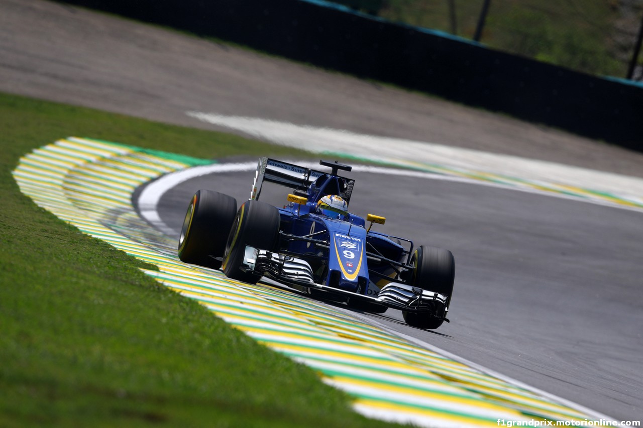 GP BRASILE, 11.11.2016 - Prove Libere 1, Marcus Ericsson (SUE) Sauber C34