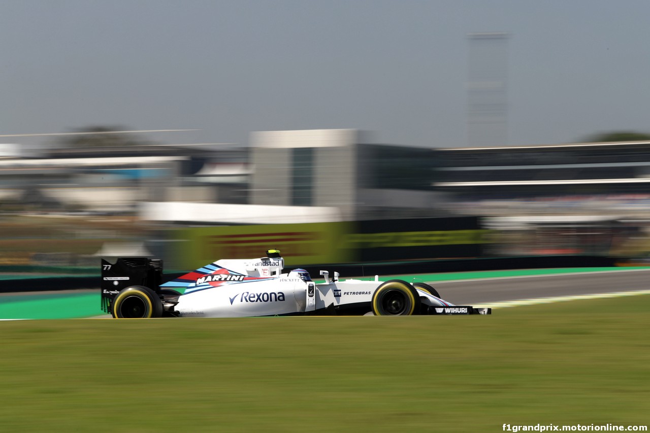 GP BRASILE, 11.11.2016 - Prove Libere 1, Valtteri Bottas (FIN) Williams FW38