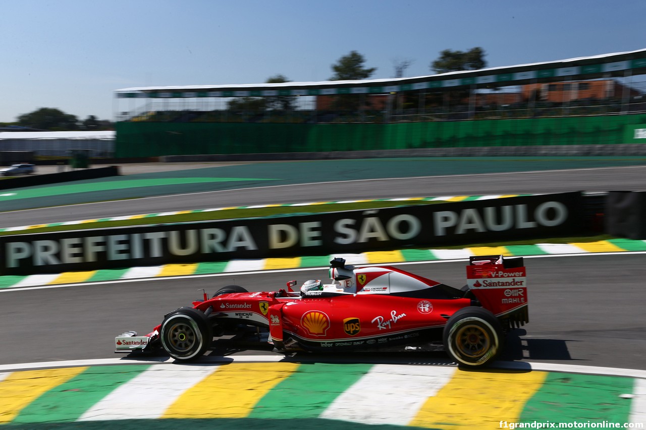 GP BRASILE, 11.11.2016 - Prove Libere 1, Sebastian Vettel (GER) Ferrari SF16-H