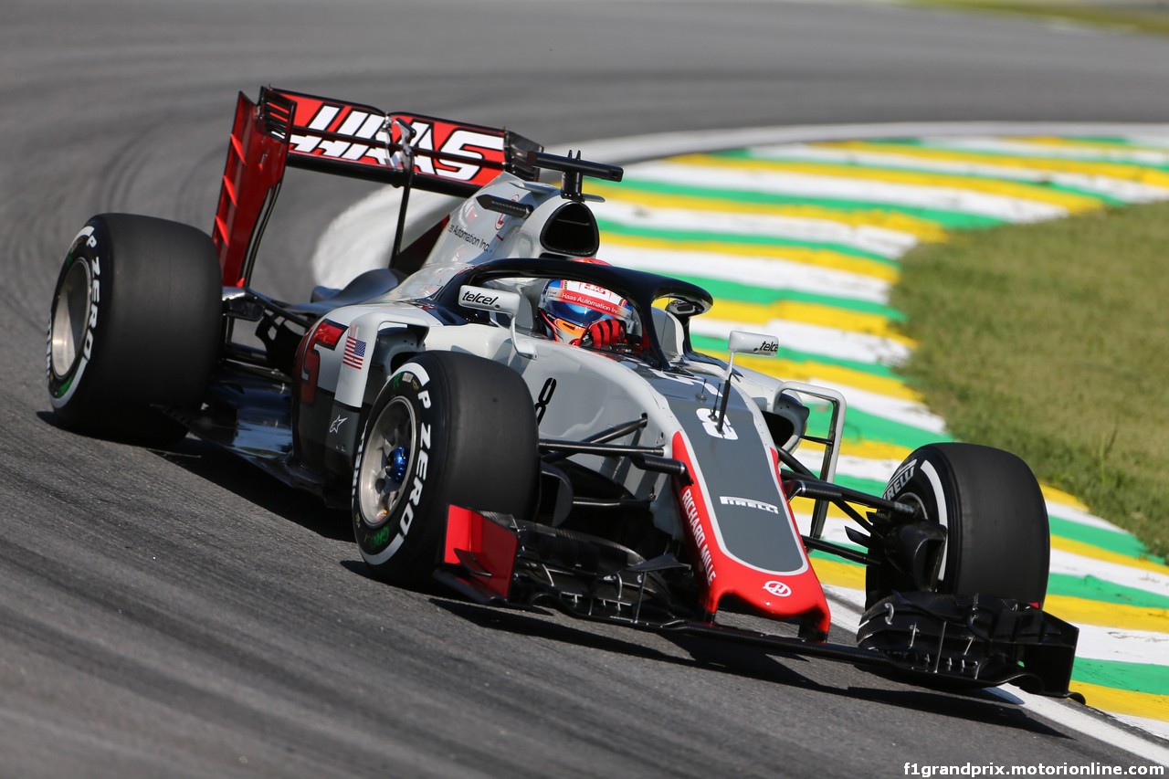 GP BRASILE, 11.11.2016 - Prove Libere 1, Romain Grosjean (FRA) Haas F1 Team VF-16 with Halo