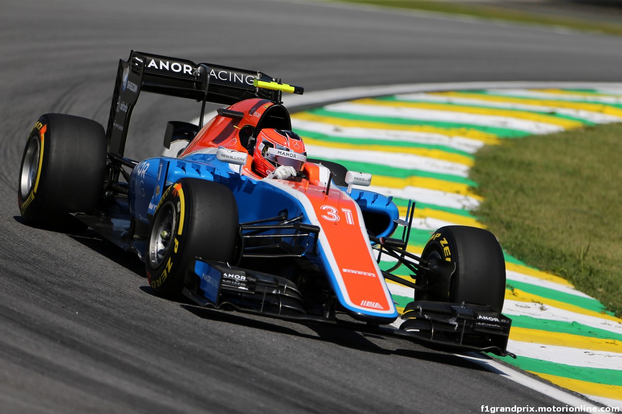 GP BRASILE, 11.11.2016 - Prove Libere 1, Esteban Ocon (FRA) Manor Racing MRT05