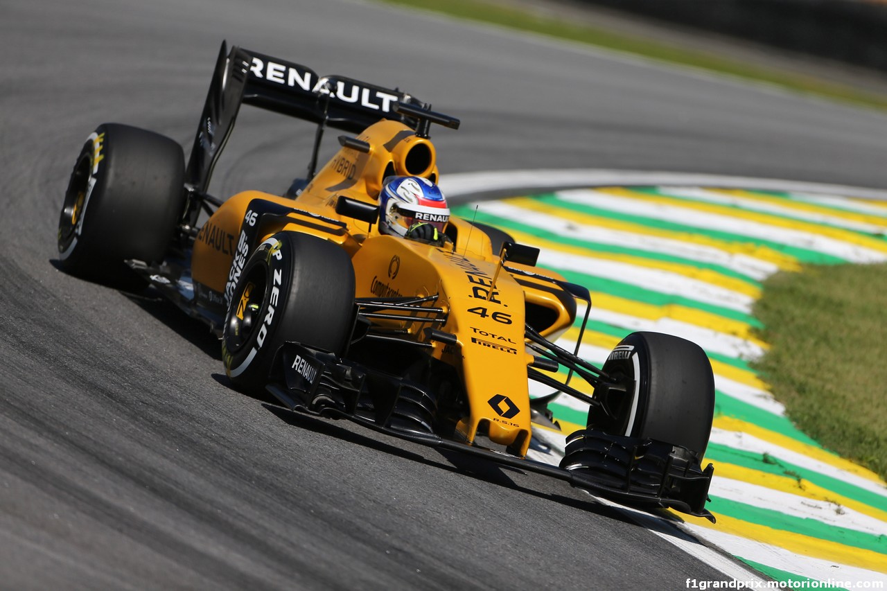 GP BRASILE, 11.11.2016 - Prove Libere 1, Sergey Sirotkin (RUS) Renault Sport F1 Team, Test Driver