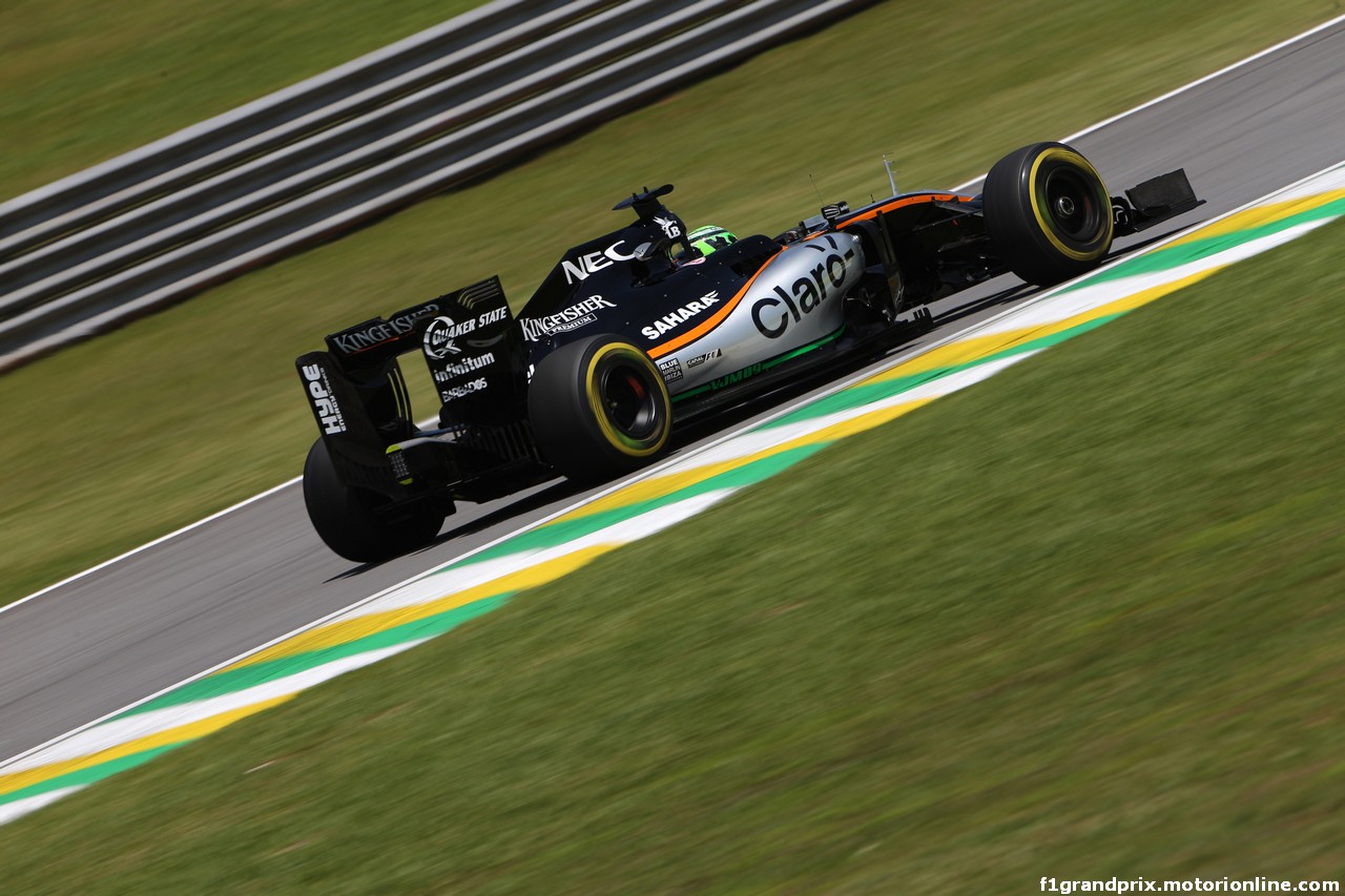 GP BRASILE, 11.11.2016 - Prove Libere 1, Nico Hulkenberg (GER) Sahara Force India F1 VJM09