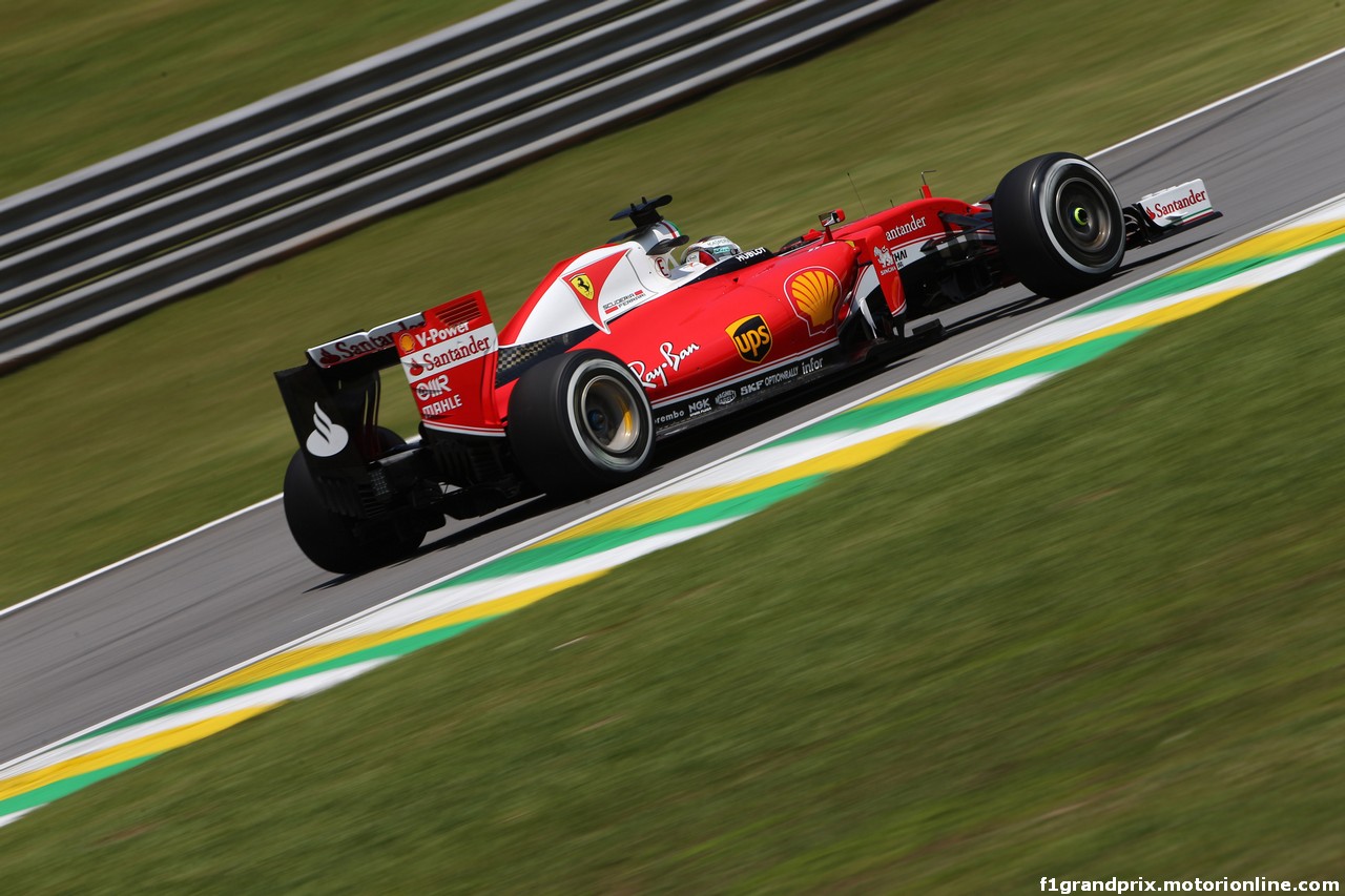 GP BRASILE, 11.11.2016 - Prove Libere 1, Sebastian Vettel (GER) Ferrari SF16-H