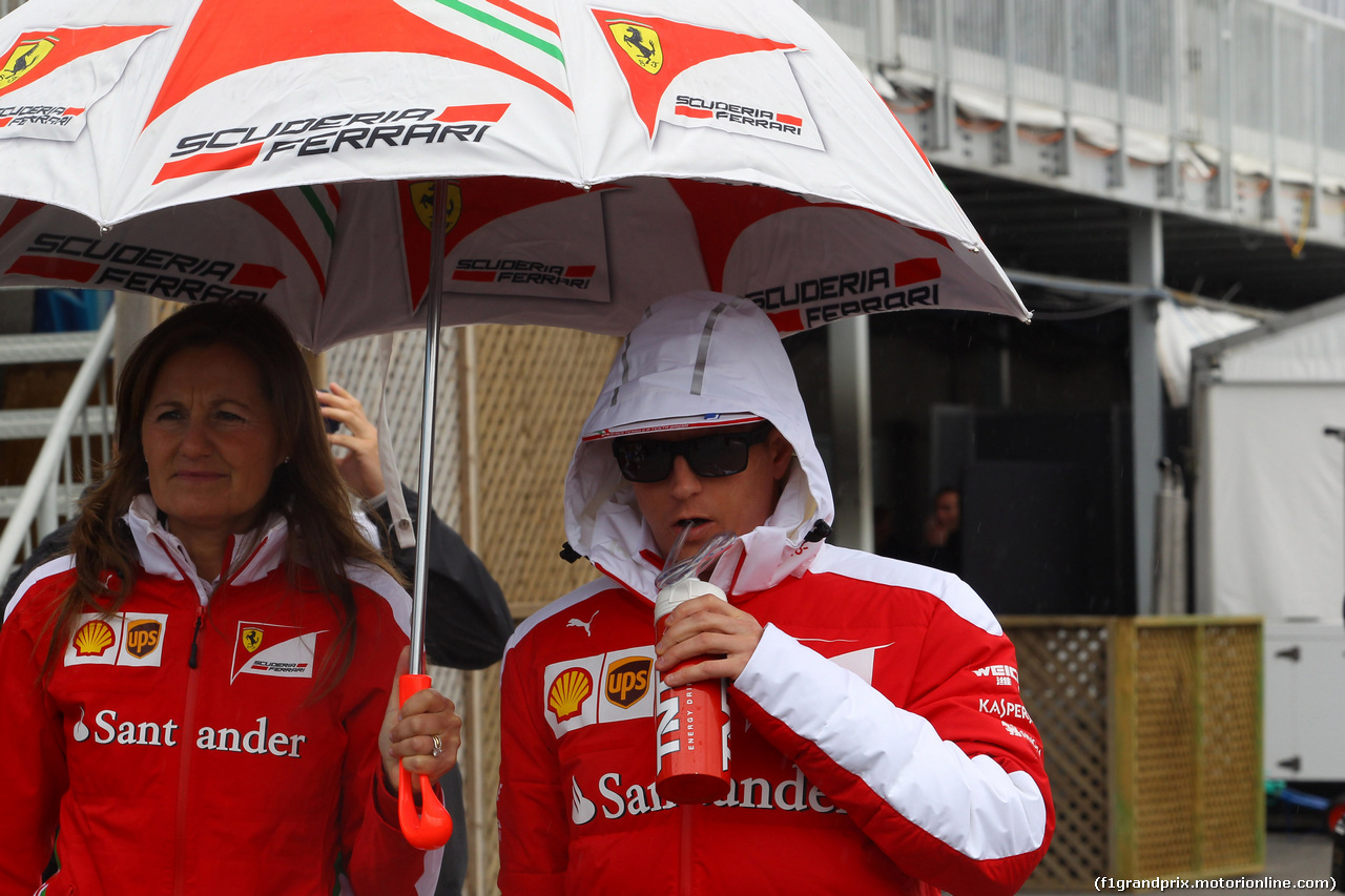 GP CANADA, 12.06.2016 - Stefania Boccoli (ITA) Ferrari PR Officer e Kimi Raikkonen (FIN) Ferrari SF16-H