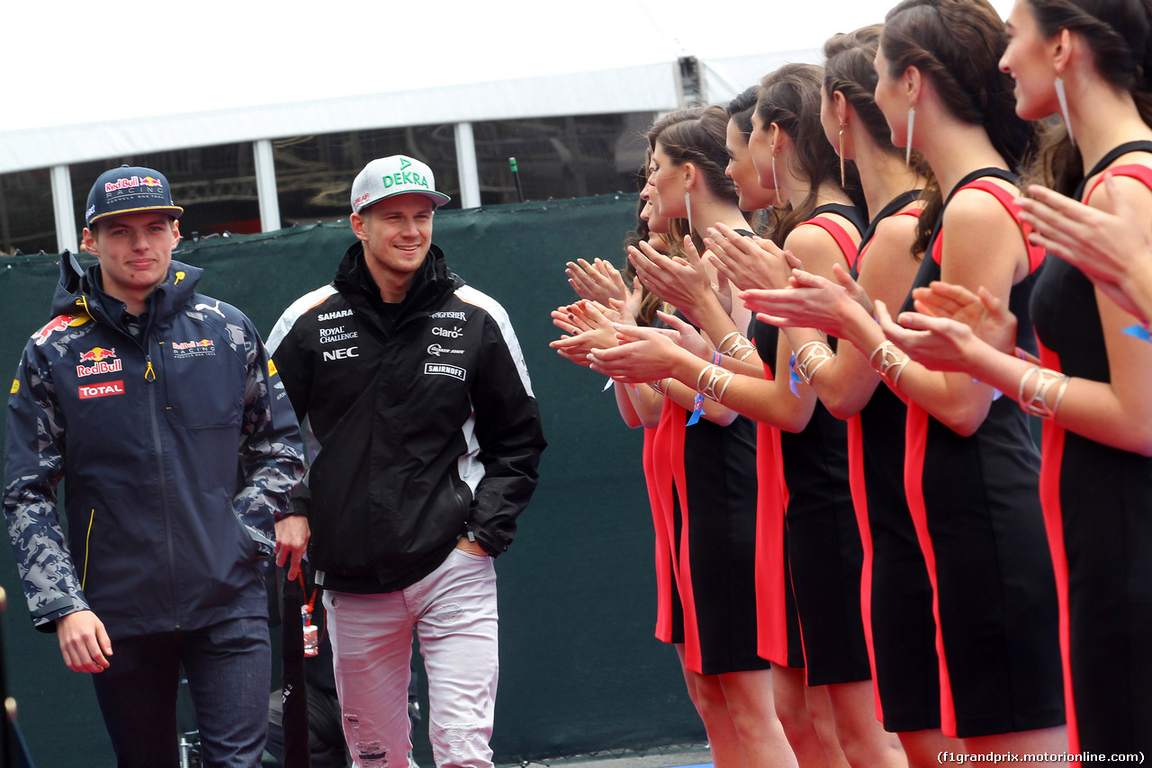 GP CANADA, 12.06.2016 - Max Verstappen (NED) Red Bull Racing RB12 e Nico Hulkenberg (GER) Sahara Force India F1 VJM09