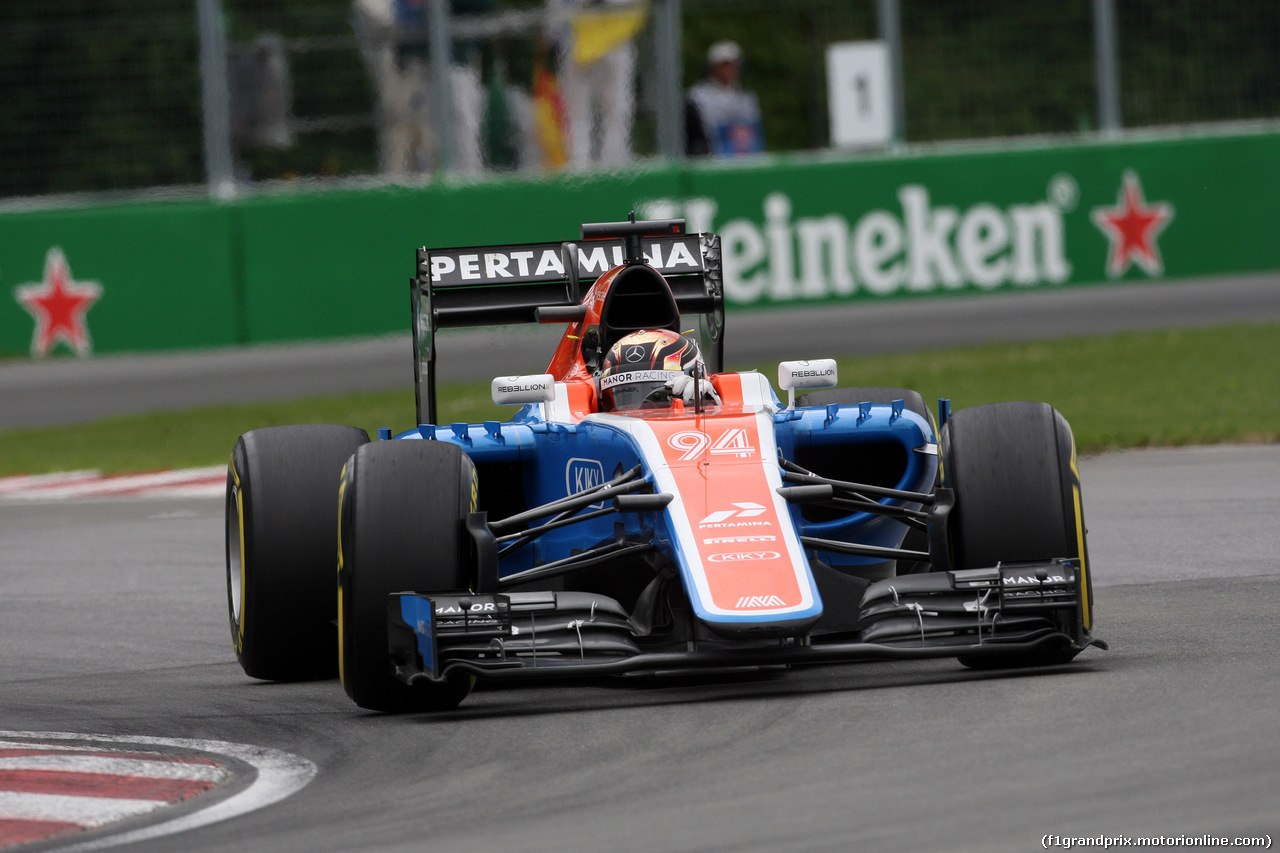 GP CANADA, 12.06.2016 - Gara, Pascal Wehrlein (GER) Manor Racing MRT05