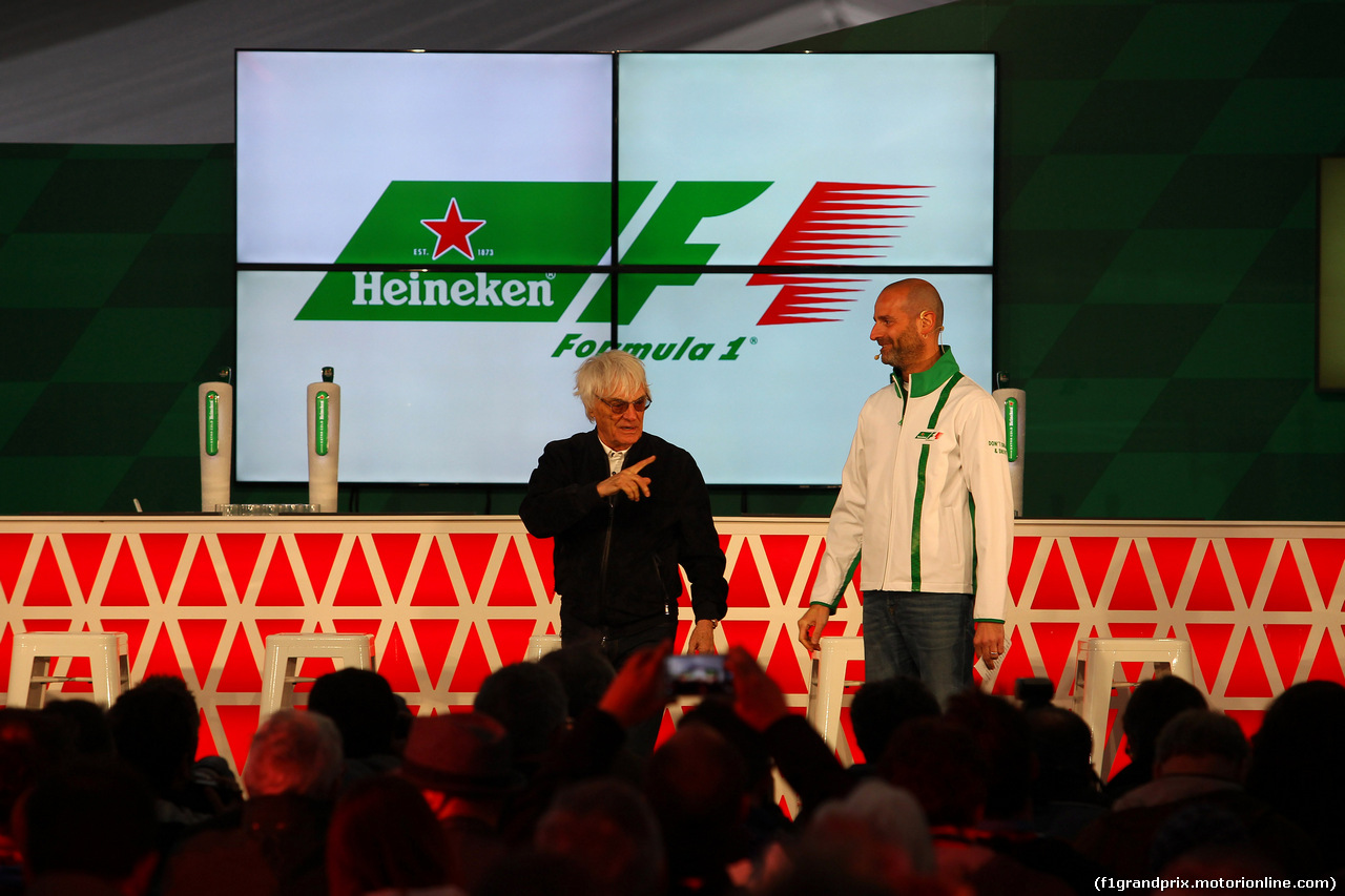GP CANADA, 09.06.2016 - Heineken announces global partnership with FOM, Gianluca Di Tondo, Senior Director Global Heineken® Brand at Heineken e Bernie Ecclestone (GBR), President e CEO of FOM