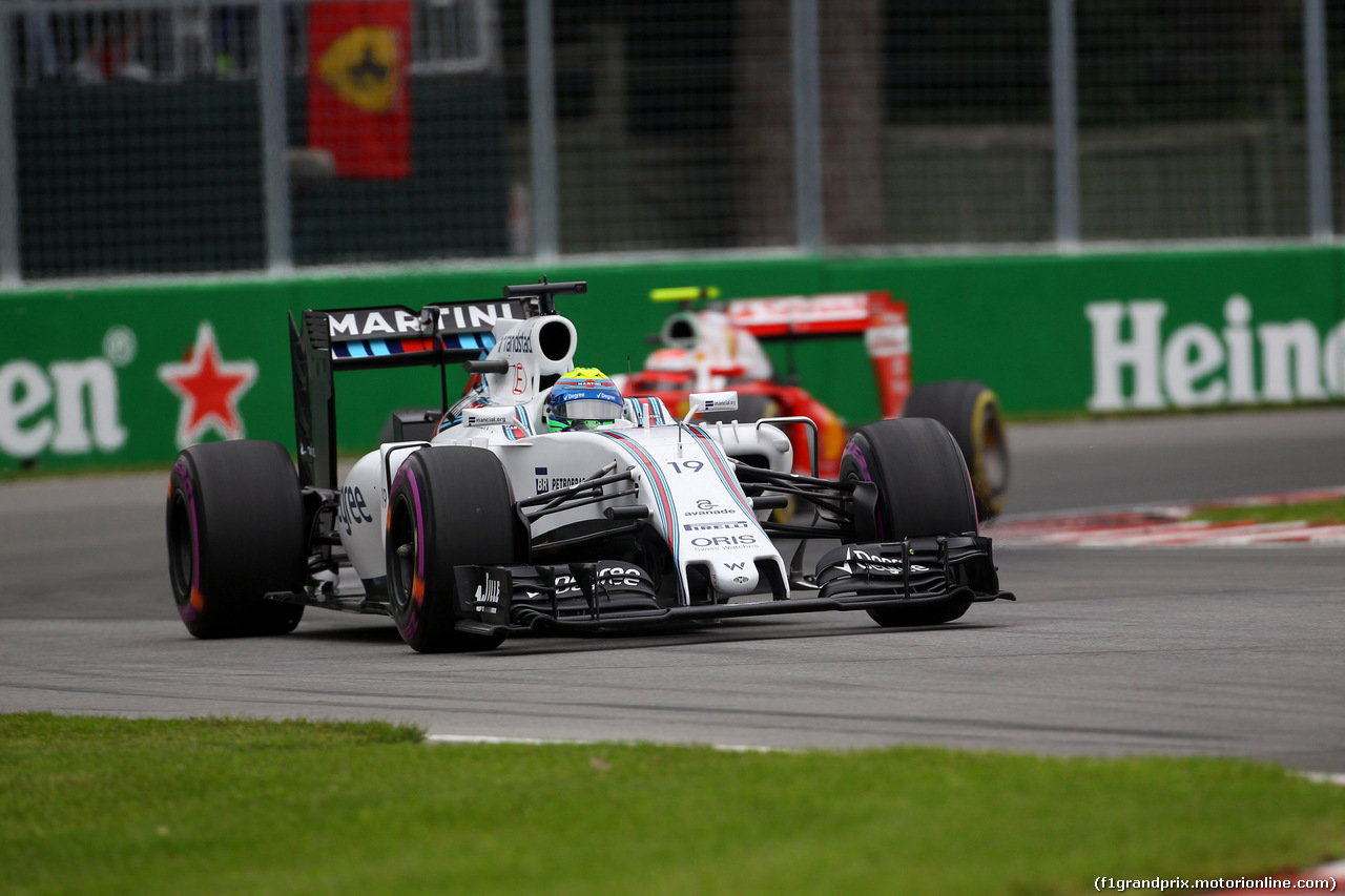 GP CANADA, 11.06.2016 - Prove Libere 3, Felipe Massa (BRA) Williams FW38 e Kimi Raikkonen (FIN) Ferrari SF16-H